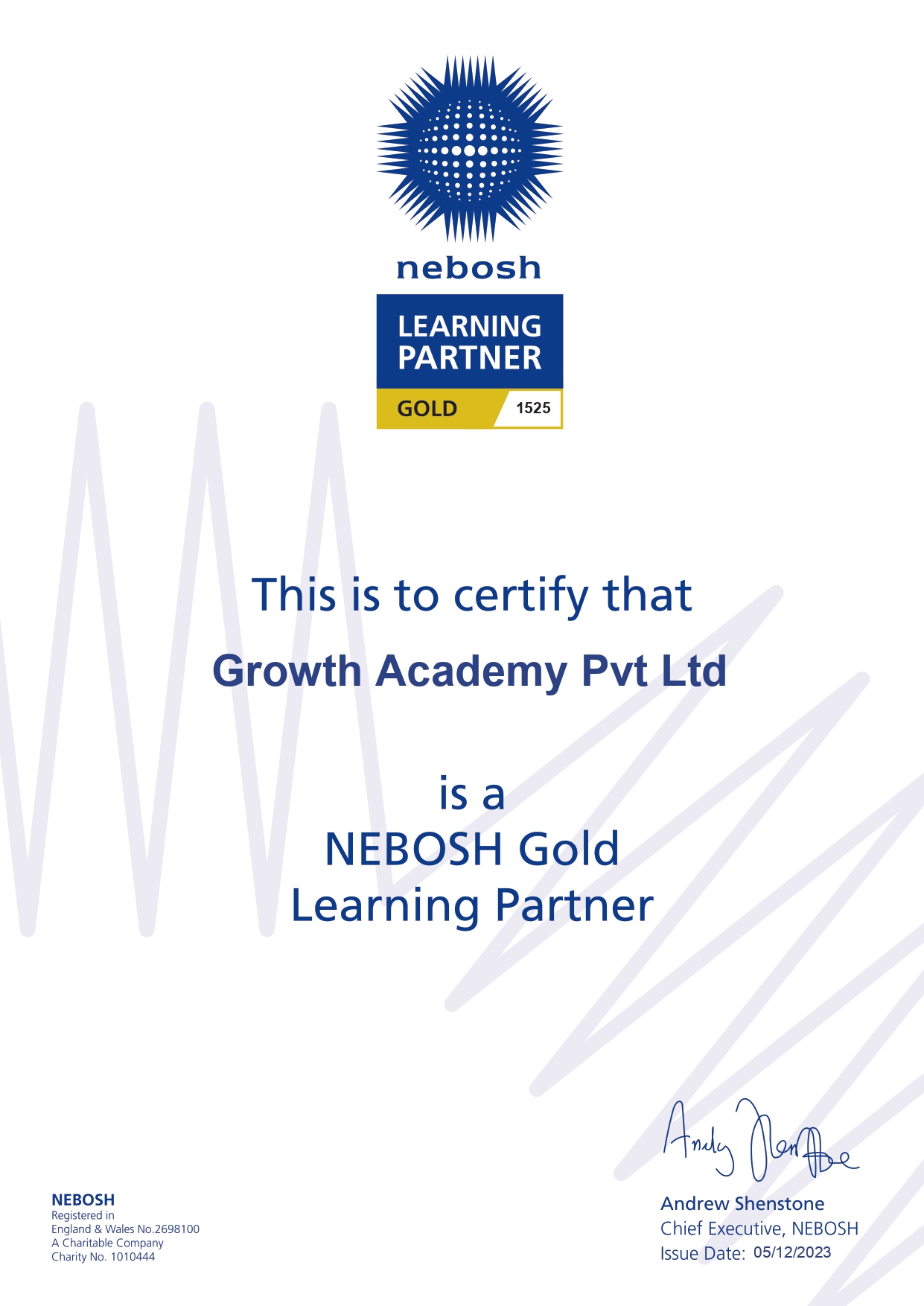 NEBOSH Recognition